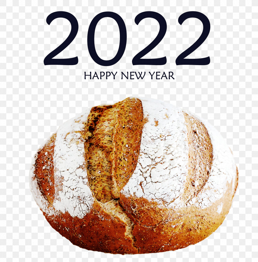 2022 Happy New Year 2022 New Year 2022, PNG, 2951x3000px, Rye Bread, Baked Good, Baking, Bread, Cheese Download Free