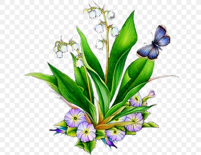 Butterfly Lily Of The Valley Lilium Tattoo Flower, PNG, 648x632px, Butterfly, Abziehtattoo, Art, Birth Flower, Botanical Illustration Download Free