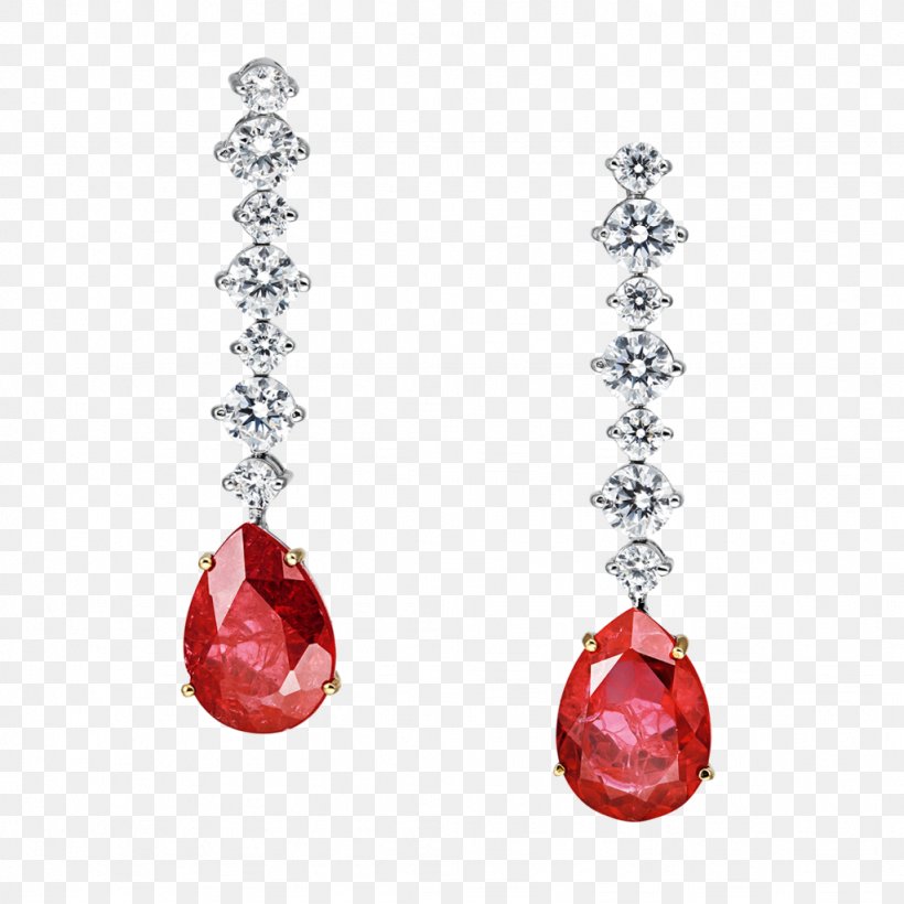 Earring Jewellery Ruby Diamond Formal Wear, PNG, 1024x1024px, Earring, Body Jewelry, Carat, Clothing Accessories, Cubic Zirconia Download Free