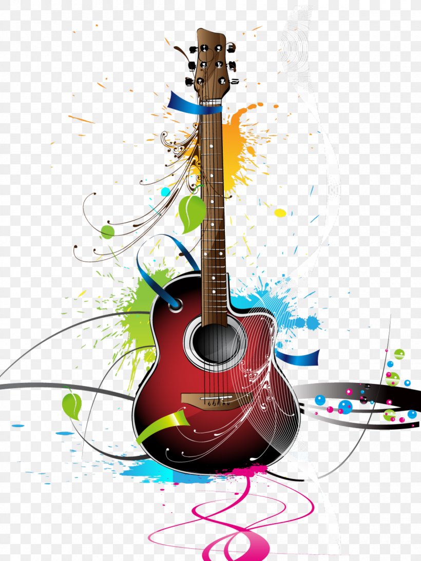 Electric Guitar Musical Instruments Acoustic Guitar, PNG, 1200x1600px, Watercolor, Cartoon, Flower, Frame, Heart Download Free