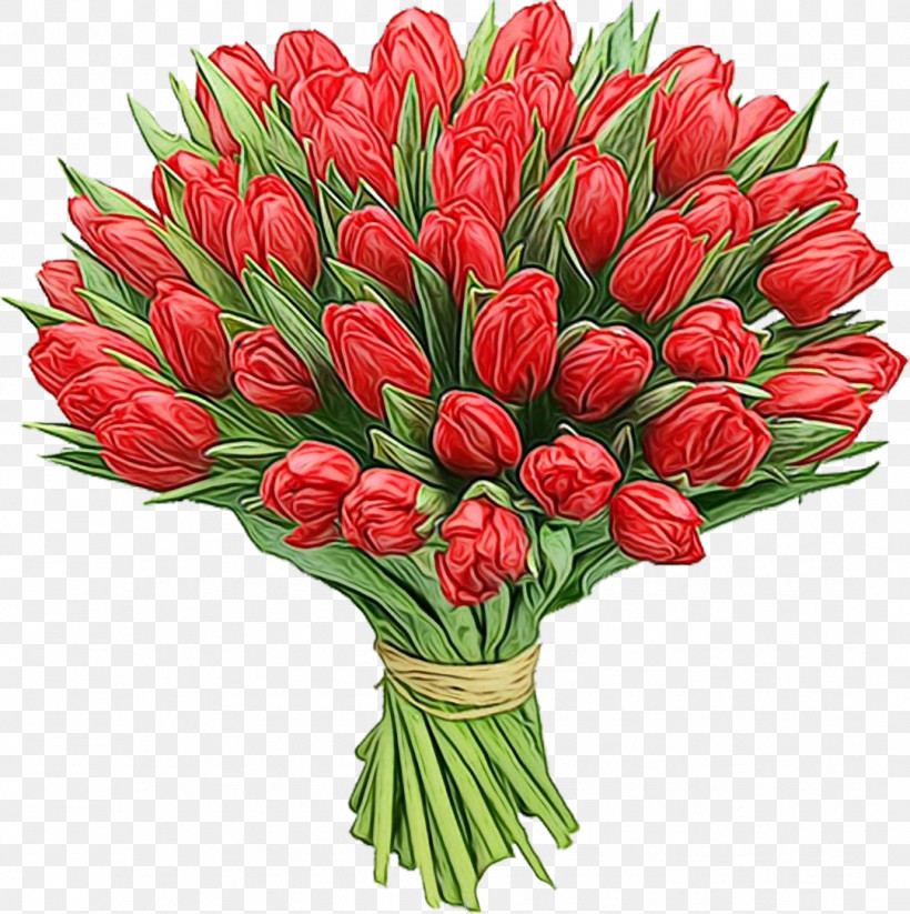 Flower Tulip Plant Cut Flowers Bouquet, PNG, 1081x1086px, Watercolor, Bouquet, Cut Flowers, Flower, Lily Family Download Free