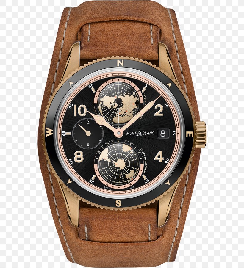 Montblanc 1858 Geosphere Montblanc Men's Timewalker Watch Salon International De La Haute Horlogerie, PNG, 568x901px, Watch, Analog Watch, Automatic Watch, Brown, Fashion Accessory Download Free