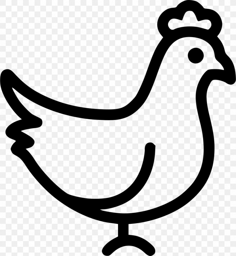 Chicken Meat Buffalo Wing, PNG, 900x980px, Chicken, Artwork, Beak, Bird, Black And White Download Free