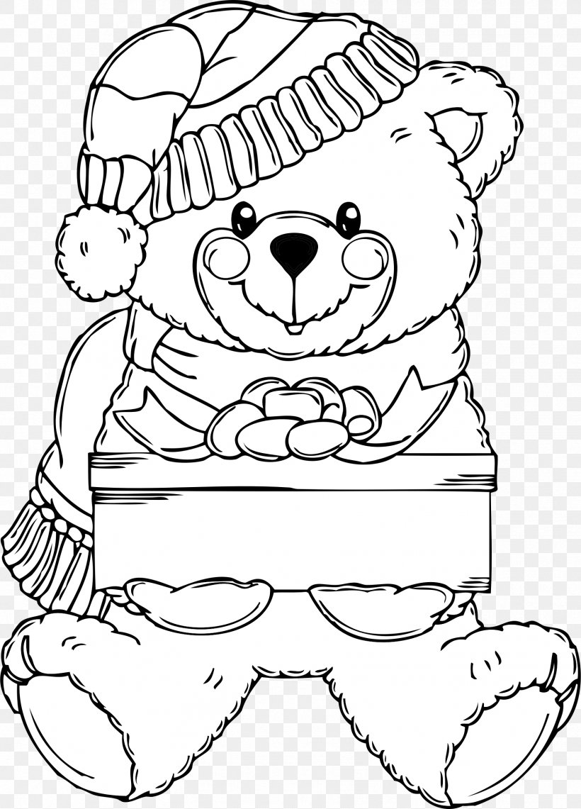 Coloring Book Christmas Ornament Bear Clip Art, PNG, 1724x2400px, Watercolor, Cartoon, Flower, Frame, Heart Download Free