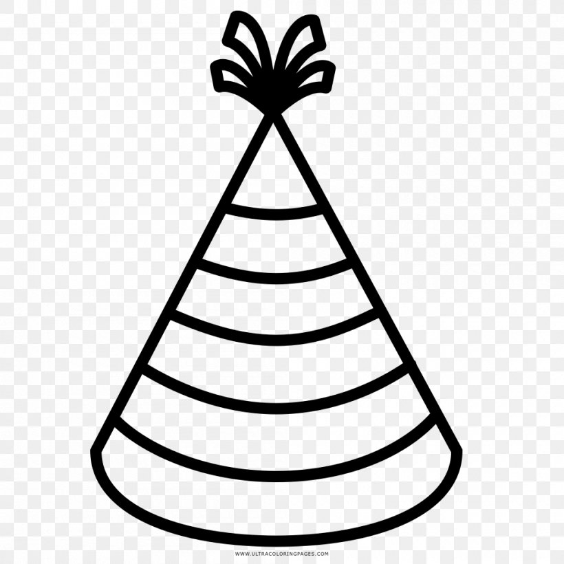 Drawing Party Hat, PNG, 1000x1000px, Drawing, Black And White, Christmas Decoration, Christmas Tree, Clothing Download Free