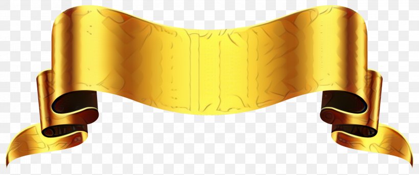 Gold Ribbon Ribbon, PNG, 3000x1253px, Ribbon, Banner, Gold, Logo, Web Banner Download Free