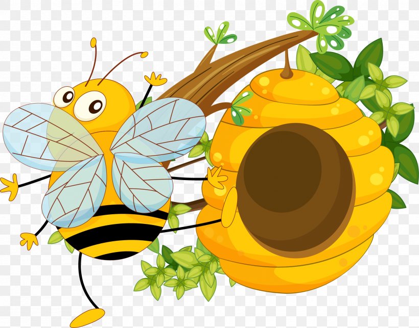 Honey Bee Clip Art, PNG, 1871x1468px, Bee, Art, Beehive, Bumblebee, Butterfly Download Free