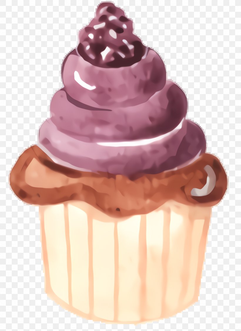 Watercolor Cartoon, PNG, 1392x1912px, Cupcake, Baked Goods, Baking, Baking Cup, Buttercream Download Free
