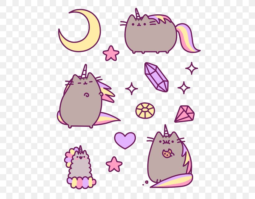 Amazing Cats Pusheen Unicorn Kitten, PNG, 500x640px, Cat, Amazing Cats, Area, Artwork, Black Cat Download Free