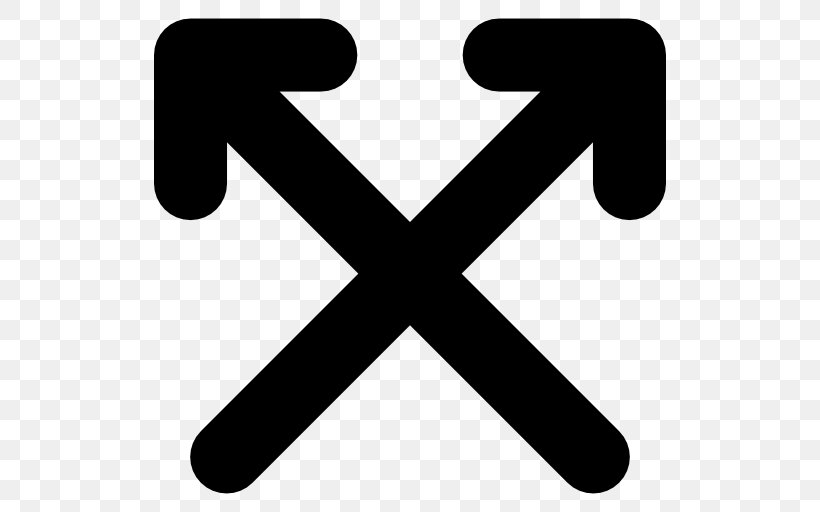 Arrow, PNG, 512x512px, Symbol, Black And White, Brand, Logo, Monochrome Download Free