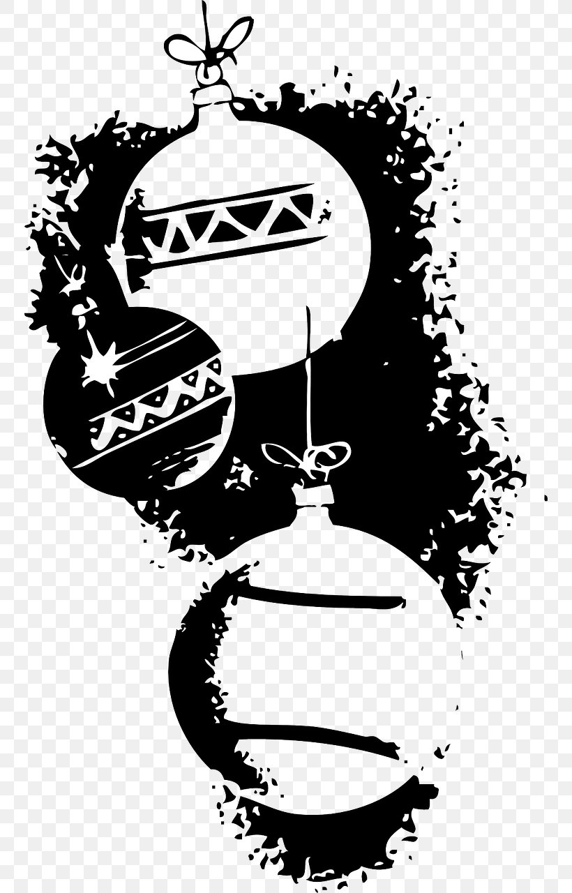 Christmas Ornament Christmas Decoration Clip Art, PNG, 750x1280px, Christmas Ornament, Art, Black And White, Bombka, Christmas Download Free