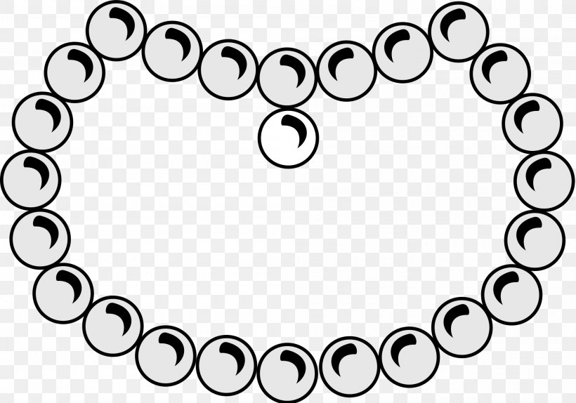 Pearl Necklace Drawing, PNG, 2000x1402px, Necklace, Akoya Pearl Oyster, Area, Auto Part, Black And White Download Free