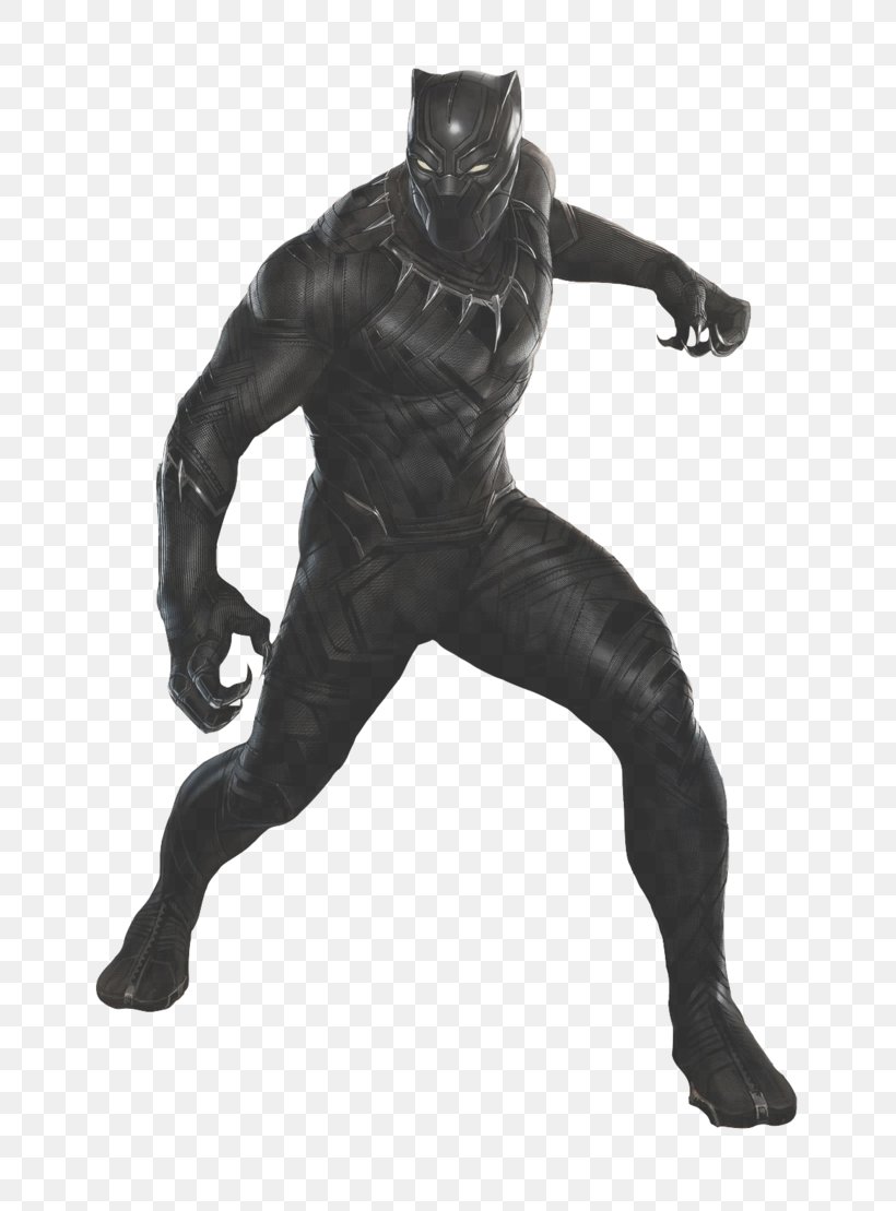 Black Panther Captain America Iron Man Marvel Heroes 2016 Marvel Cinematic Universe, PNG, 720x1109px, Black Panther, Action Figure, Black And White, Captain America, Captain America Civil War Download Free