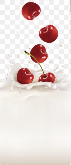 Bright Cherry Fruit - Cherry Milk Panna Cotta Petit Four Fruit PNG