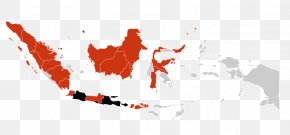 Map - Flag Of Indonesia Map Clip Art PNG