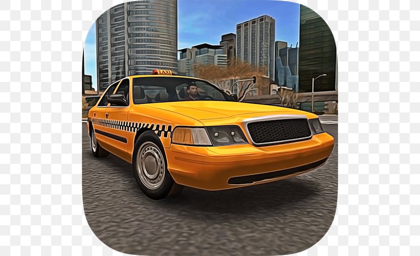 Taxi Sim 2016 Simulation Video Game Yellow Cab, PNG, 500x500px, Taxi, Android, Automotive Design, Automotive Exterior, Brand Download Free