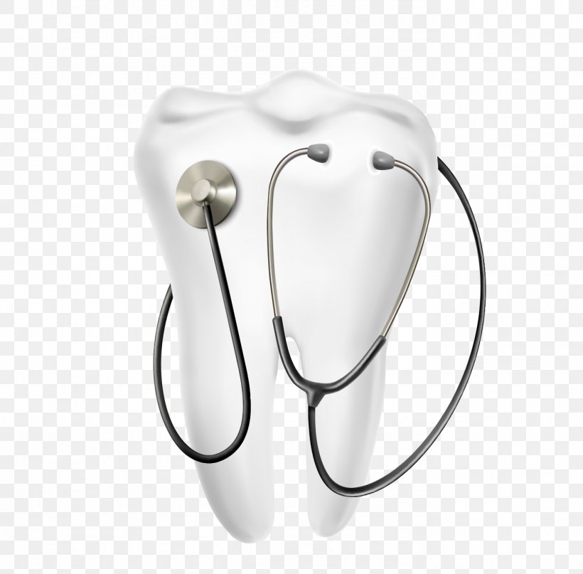 Tooth Stethoscope Dentistry Euclidean Vector, PNG, 1381x1360px, Watercolor, Cartoon, Flower, Frame, Heart Download Free