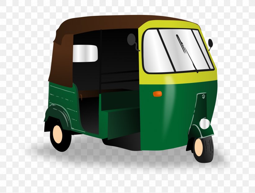 Auto Rickshaw Car, PNG, 2400x1819px, Auto Rickshaw, Automotive Design, Brand, Car, Green Download Free