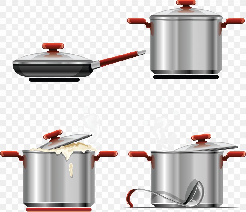 Cookware And Bakeware Cooking Kitchen Utensil Illustration, PNG, 3505x3026px, Cookware, Boiling, Brand, Bread, Cooking Download Free