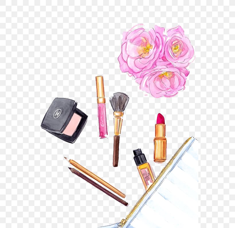 Cosmetics Drawing Foundation Makeup Brush Lipstick, PNG, 564x797px
