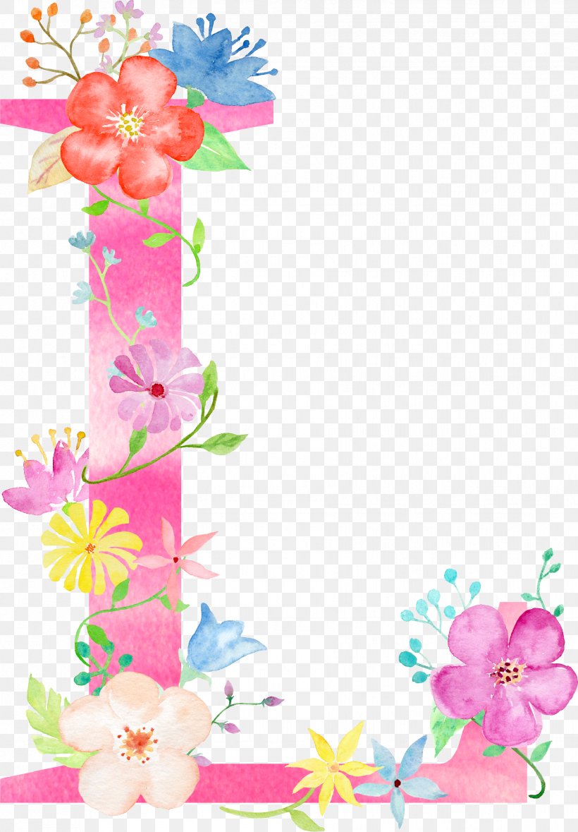 Letter Floral Design Cushion Alphabet, PNG, 1761x2533px, Letter, Art, Blossom, Branch, Cushion Download Free