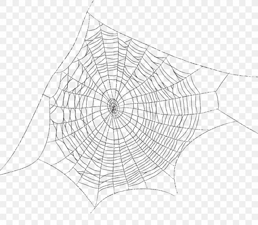 Spider Web Web Decoration, PNG, 3600x3144px, Spider, Area, Black And White, Invertebrate, Monochrome Download Free