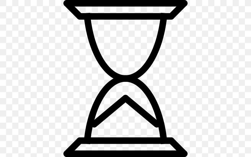 Hourglass Clock, PNG, 512x512px, Hourglass, Area, Black And White, Clock, Cursor Download Free