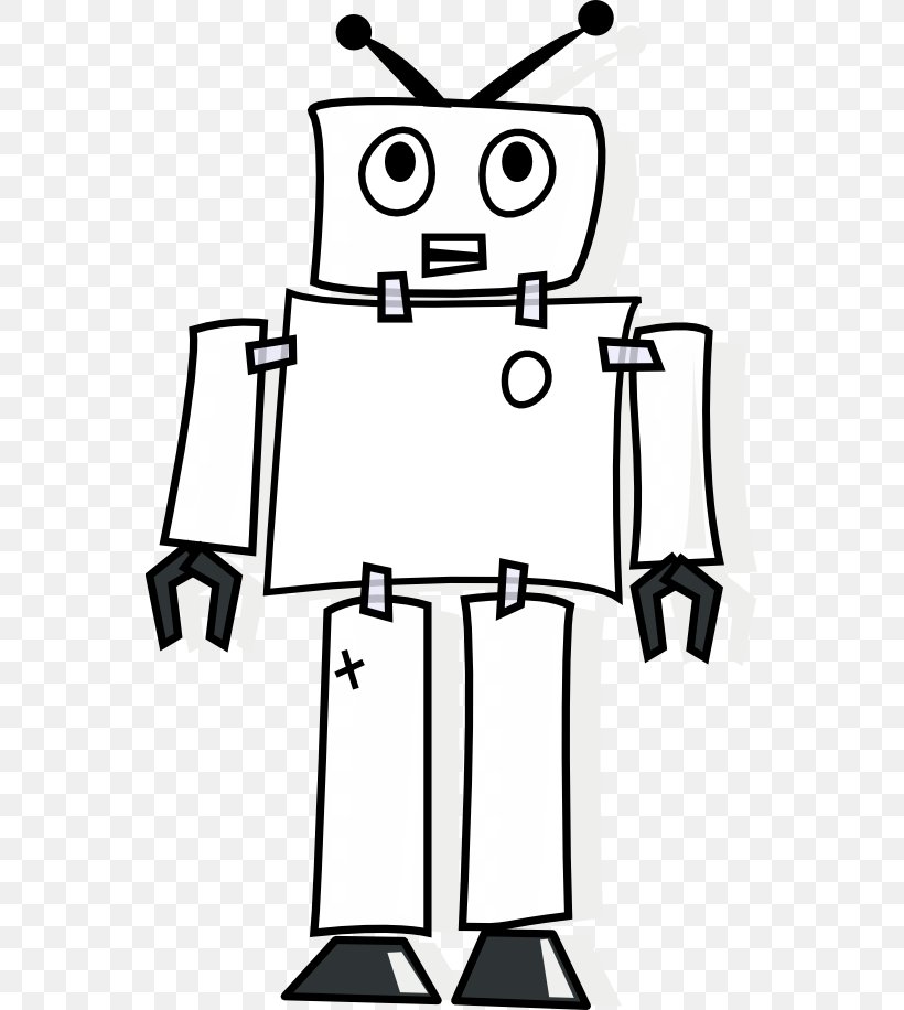 Robot Cartoon Clip Art, PNG, 555x916px, Robot, Area, Art, Artwork, Black Download Free