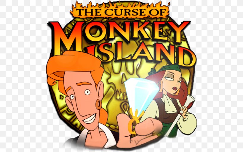 The Curse Of Monkey Island The Secret Of Monkey Island Escape From Monkey Island Video Game LucasArts, PNG, 512x512px, Curse Of Monkey Island, Area, Cartoon, Comics, Curse Download Free