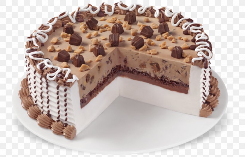 Chocolate Truffle Ice Cream Cake Birthday Cake Reese's Peanut Butter Cups Dairy Queen, PNG, 1024x657px, Chocolate Truffle, Baked Goods, Birthday Cake, Buttercream, Cake Download Free