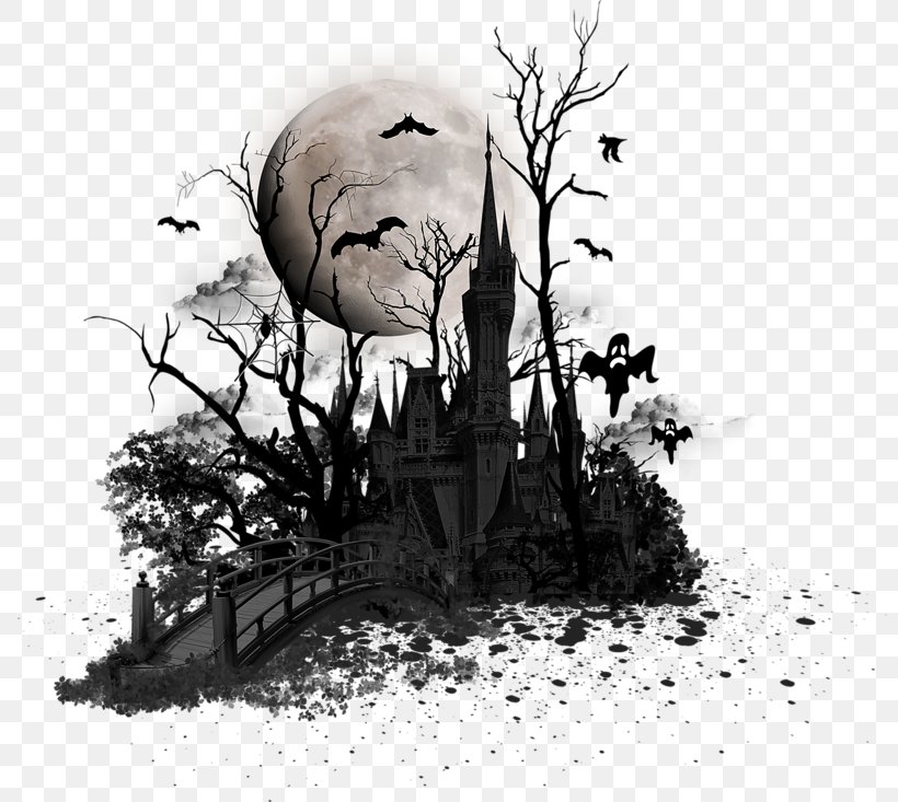 Halloween Clip Art Image Trick-or-treating, PNG, 800x733px, Halloween, Art, Black And White, Branch, Drawing Download Free