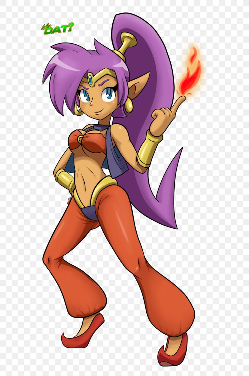 Shantae And The Pirate's Curse Digital Art Fan Art, PNG, 645x1237px, Watercolor, Cartoon, Flower, Frame, Heart Download Free