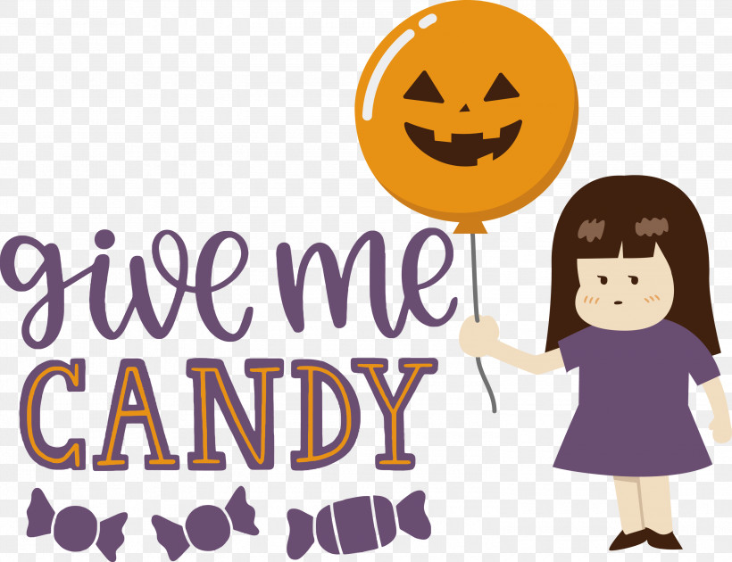 Give Me Candy Halloween Trick Or Treat, PNG, 3000x2308px, Give Me Candy, Behavior, Cartoon, Conversation, Halloween Download Free