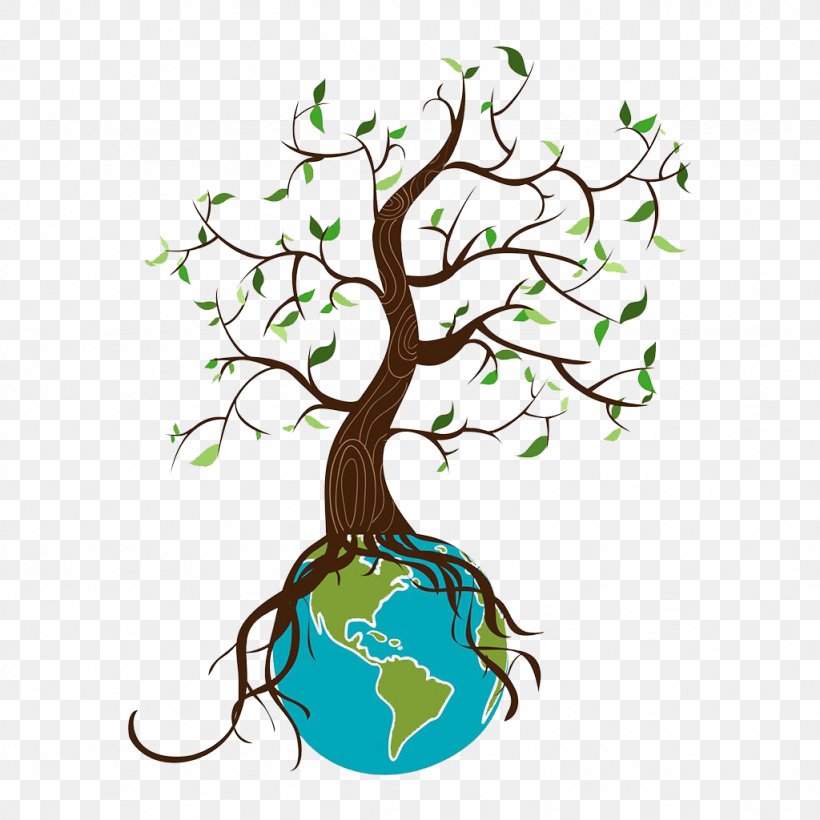 Globe World Tree Concept, PNG, 1024x1024px, Globe, Branch, Color, Concept, Drawing Download Free