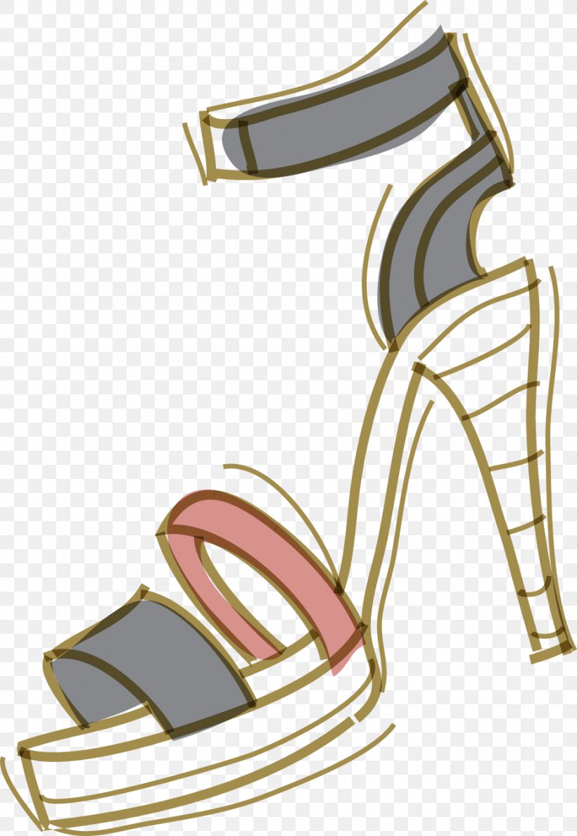 T-shirt High-heeled Footwear Shoe Euclidean Vector, PNG, 927x1342px, Tshirt, Absatz, Clothing, Designer, Footwear Download Free