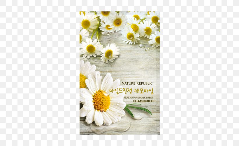 Facial Mask Chamomile Nature Republic Face, PNG, 500x500px, Mask, Chamomile, Chrysanths, Cosmetics, Cut Flowers Download Free