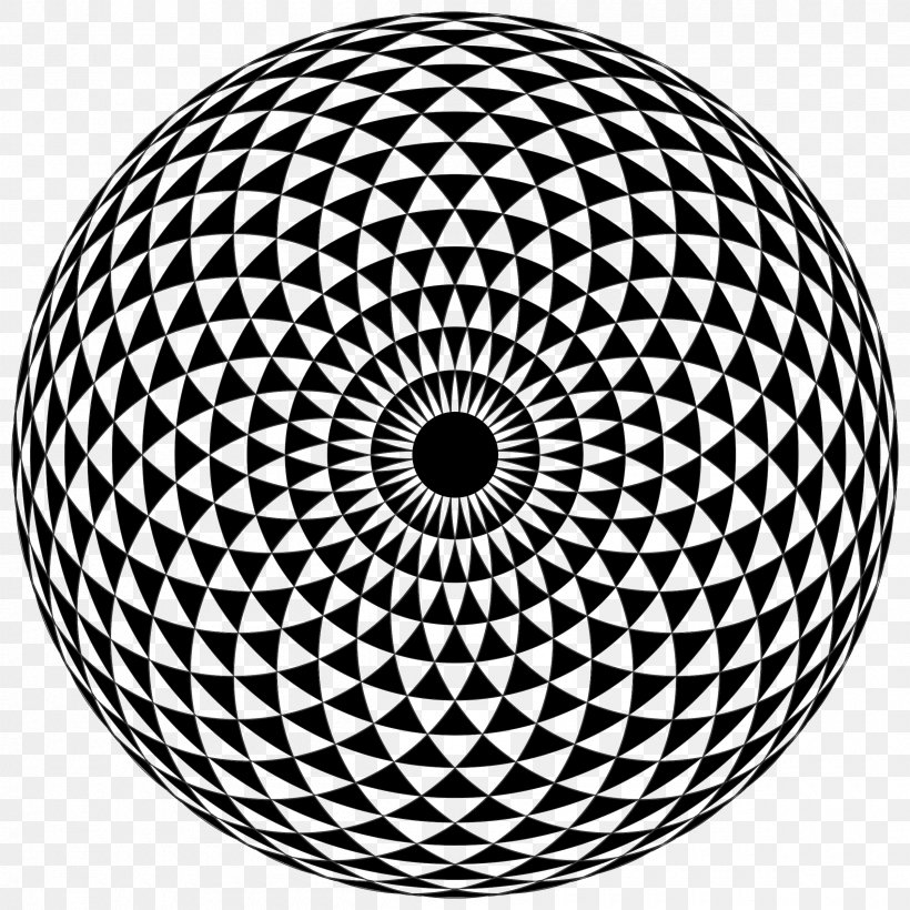 Mandala Toroid Clip Art, PNG, 2400x2400px, Mandala, Ball, Black And White, Drawing, Geometry Download Free