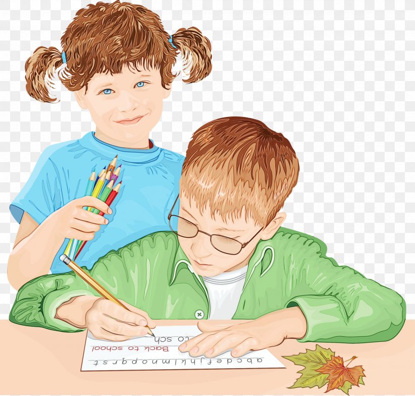 Child Learning Cartoon Male Sharing, PNG, 2500x2386px, Watercolor, Cartoon, Child, Homework, Learning Download Free