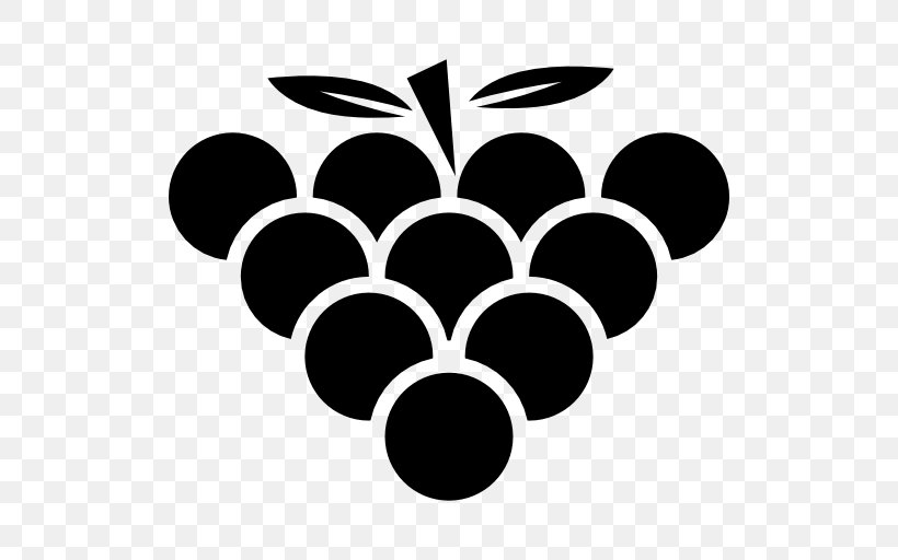 Common Grape Vine Wine Raceme Juice, PNG, 512x512px, Common Grape Vine, Black, Black And White, Food, Fruit Download Free