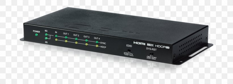 HDMI RF Modulator Video VGA Connector Electrical Connector, PNG, 900x328px, Hdmi, Amplifier, Audio Receiver, Audio Transmitters, Category 5 Cable Download Free