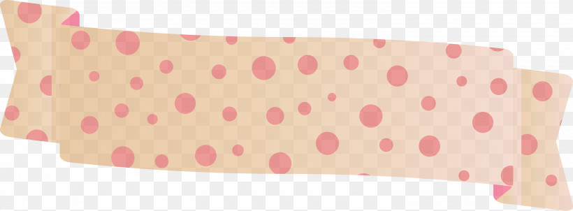 Decoration Ribbon Cute Ribbon, PNG, 3000x1106px, Decoration Ribbon, Beige, Cute Ribbon, Pink, Polka Dot Download Free