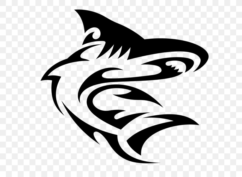 Shark Fin Soup Tattoo Sticker Fish, PNG, 654x600px, Shark, Art, Black, Black And White, Blue Shark Download Free