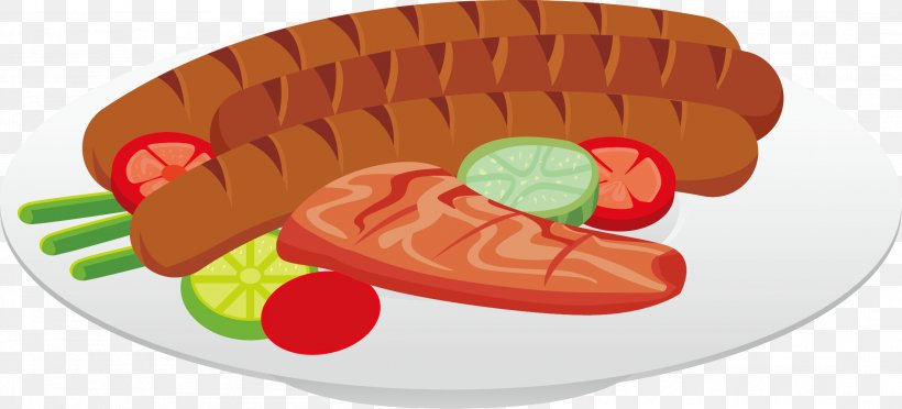 Hot Dog European Cuisine Sausage Beefsteak, PNG, 2203x1001px, Hot Dog, Bacon, Beefsteak, Cuisine, Dish Download Free