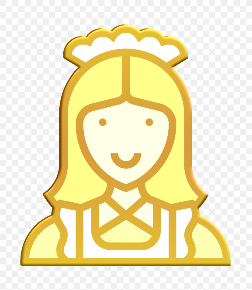 Maid Icon Careers Women Icon, PNG, 1040x1196px, Maid Icon, Careers Women Icon, Cartoon, Sticker, Yellow Download Free