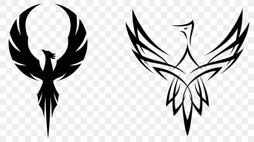 Phoenix Logo Clip Art, PNG, 1277x715px, Phoenix, Arm, Black And White, Branch, Decal Download Free