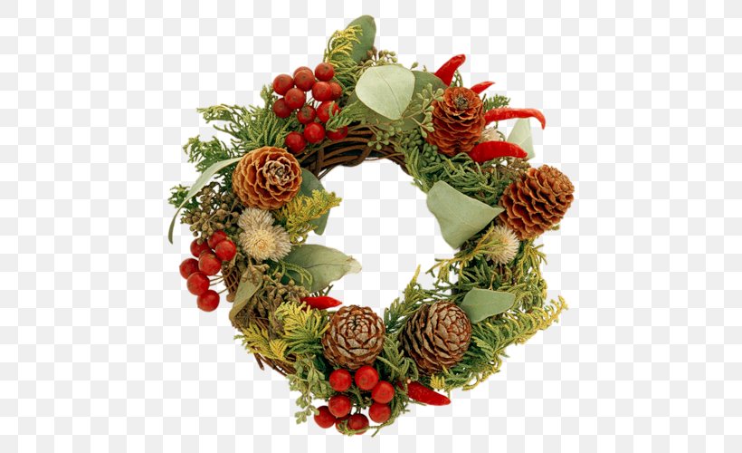 Wreath Christmas Day Clip Art Desktop Wallpaper, PNG, 500x500px, Wreath, Centerblog, Christmas Day, Christmas Decoration, Christmas Ornament Download Free