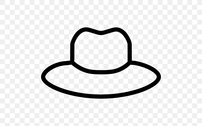 Fedora Hat Clip Art, PNG, 512x512px, Fedora, Area, Black And White, Hat, Ikon Download Free
