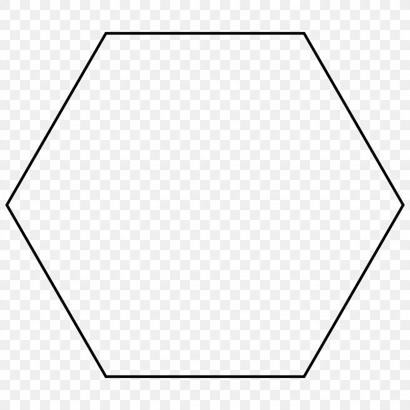 Hexagon Shape Regular Polygon Geometry, PNG, 1024x1024px, Hexagon, Area, Black, Black And White, Geometric Shape Download Free