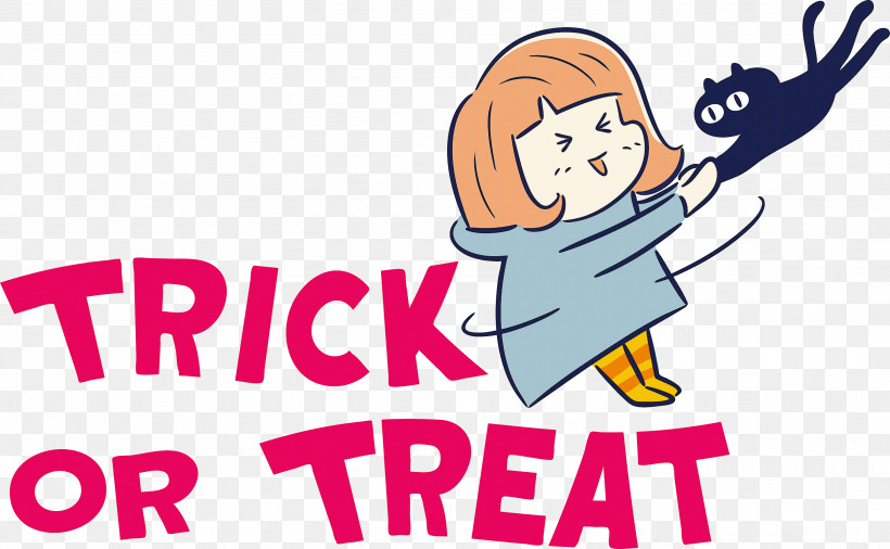 TRICK OR TREAT Halloween, PNG, 2999x1854px, Trick Or Treat, Cartoon, Character, Conversation, Halloween Download Free