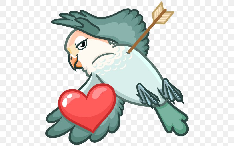 Lovebird Sticker Telegram VKontakte, PNG, 512x512px, Watercolor, Cartoon, Flower, Frame, Heart Download Free